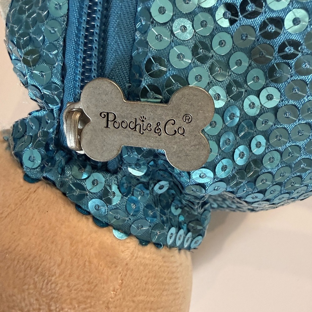 Pug dog purse, sequin and heart shoulder bag handbag- Poochie & Co. - Picture 4 of 7